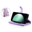 Cu clapetă pentru Samsung Galaxy S25 Edge, Wallet Zipper Pocket, violet