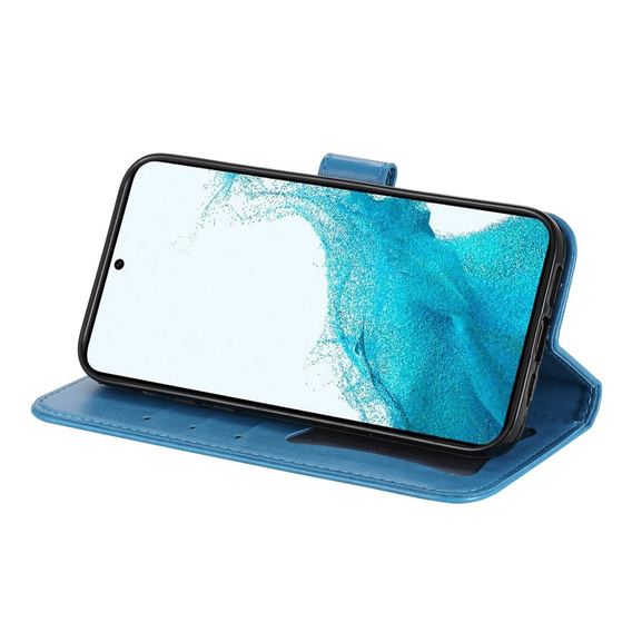 Cu clapetă pentru Samsung Galaxy A54 5G, Mandala Flower, albastru