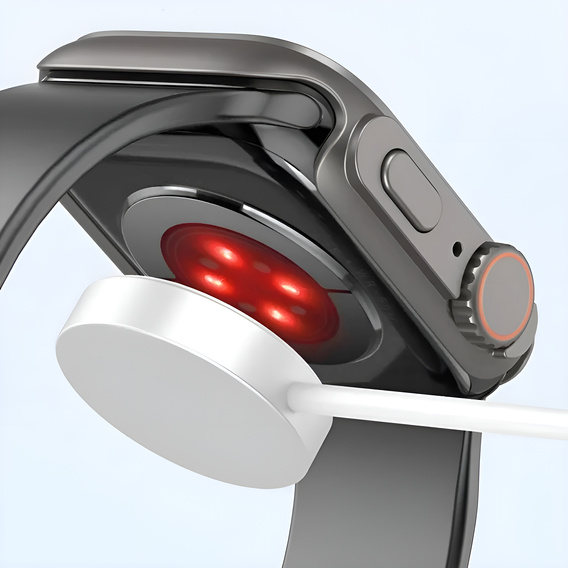 2w1 Etui + Szkło Hartowane do Apple Watch 7/8 41MM, Czarne/Czerwone