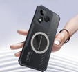 Carcasă pentru Honor 400 Lite, cu placă magnetică, transparent / negru