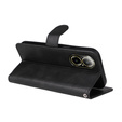 Cu clapetă pentru Realme C67, Leather Wallet, negru