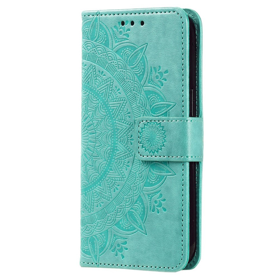 Cu clapetă pentru Samsung Galaxy A14 4G/5G, Mandala, verde