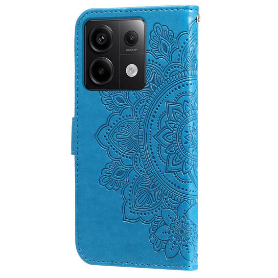 Cu clapetă pentru Xiaomi Redmi Note 13 Pro 5G, Mandala, albastru