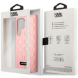 Karl Lagerfeld Huse pentru Samsung Galaxy S23 Ultra, Saffiano Mono Metal, roz