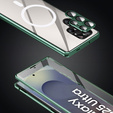 Carcasa Magnetic Dual Glass MagSafe pentru Samsung Galaxy S25 Ultra, verde