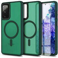 Husă pentru Samsung Galaxy S20 FE, pentru MagSafe, ERBORD Matt Case, verde + sticlă pentru ecran