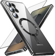 Husă pentru Samsung Galaxy S25 Ultra, Electro MagSafe, negru + Sticlă pentru ecran