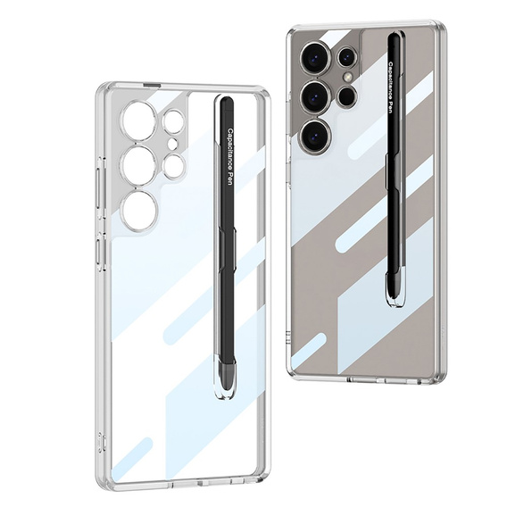 Carcasa pentru Samsung Galaxy S25 Ultra, GKK Clear Case, cu stylus, transparentă