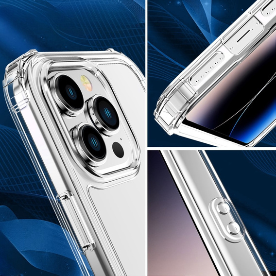 Carcasă pentru iPhone 14 Pro, Shockproof, cu folie, transparentă