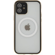 Carcasa Magnetic Dual Glass MagSafe pentru iPhone 12, de aur
