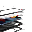 Carcasă pentru iPhone 15, blindată, cu sticlă integrată, negru