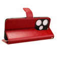 Cu clapetă pentru Xiaomi Poco F6, Crazy Horse Wallet, roșu