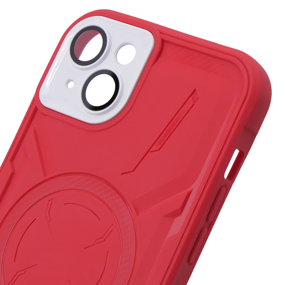 Husă pentru iPhone 15, ERBORD Armor Mag, roșu