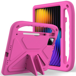 Husă pentru copii pentru Xiaomi Pad 7 / 7 Pro, cu mâner, roz