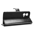 Cu clapetă pentru Motorola Moto G85, Crazy Horse Wallet, negru