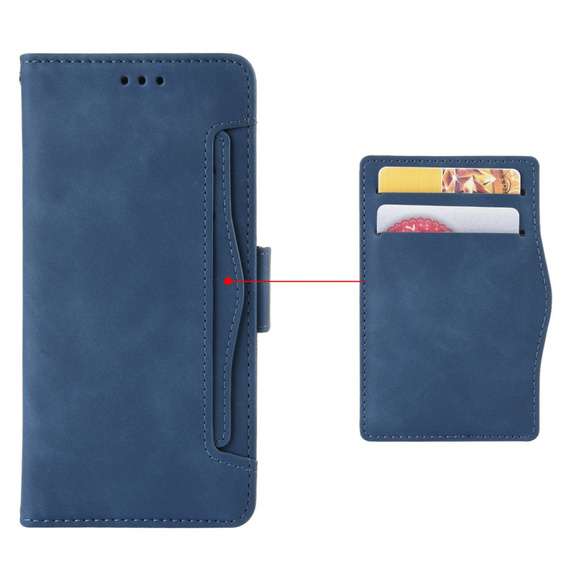 Cu clapetă pentru Xiaomi Poco F7 Ultra, Card Slot, albastru închis