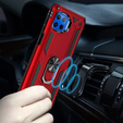 Husă blindată pentru Motorola Moto G 5G Plus, Nox Case Ring, roșu