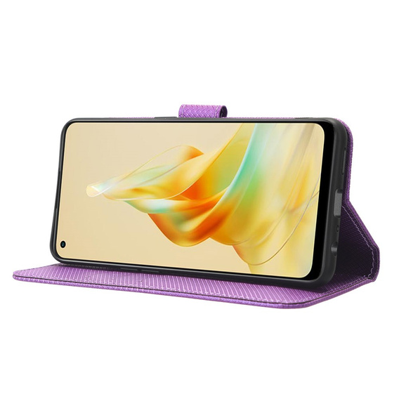 Cu clapetă pentru Oppo Reno8 T 4G, Wallet Smart Magnet, violet