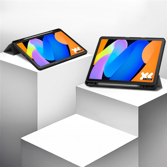Husă pentru Lenovo Idea Tab 11" 2025 TB336FU TB336ZU, stand, Smartcase cu suport pentru stylus, gri