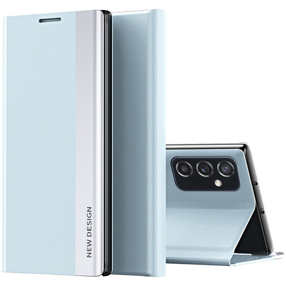 Cu clapetă pentru Samsung Galaxy M23 5G / M13, Side Magnetic, caz albastru