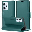 Husă pentru Oppo Reno 14 F / 14 FS, ERBORD Glossy Litchi, portofel cu clapetă, verde