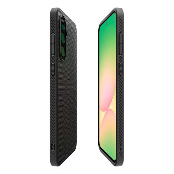 Carcasa Spigen pentru Samsung Galaxy A56 5G, Liquid Air, negru + 9H Tempered Glass