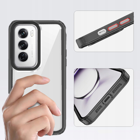 Huse pentru Oppo A80, Fusion Hybrid, transparent / negru