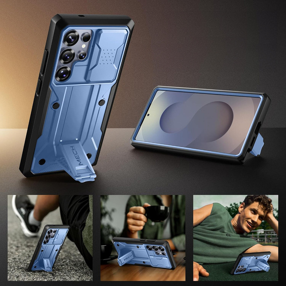 Carcasă robustă pentru Samsung Galaxy S25 Ultra – Tongate MECH Series Clip, negru