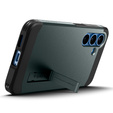 Carcasa Spigen pentru Samsung Galaxy S25+ Plus, Tough Armor Mag MagSafe, verde + 9H Tempered Glass