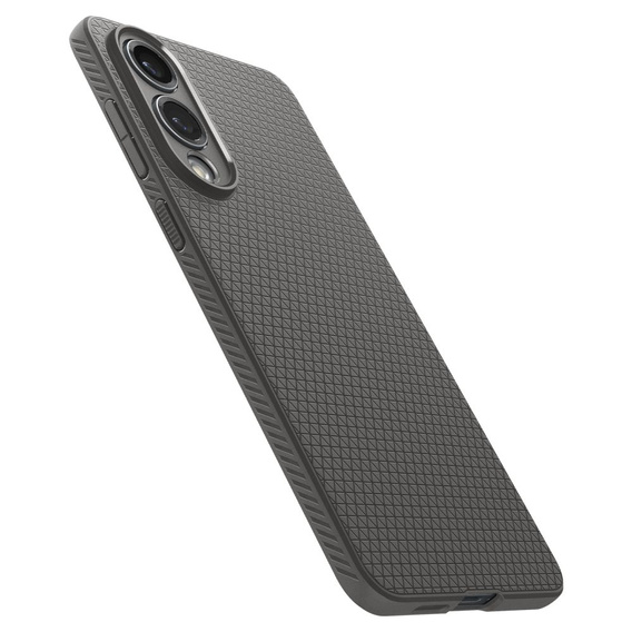 Carcasa Spigen pentru Samsung Galaxy S25, Liquid Air, negru + 9H Tempered Glass