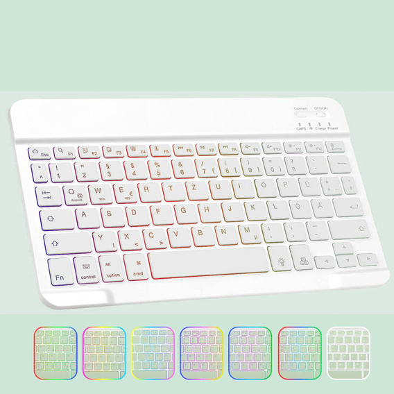 Husă cu tastatură bluetooth iluminată pentru iPad 10.9 2022 (10 gen.), verde