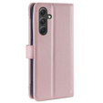 Cu clapetă pentru Samsung Galaxy A54 5G, Wallet Zipper Pocket, roz