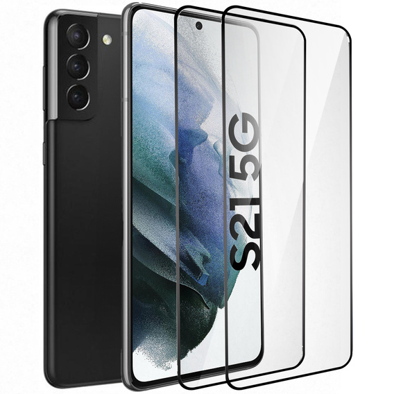 2x sticlă călită pentru Samsung Galaxy S21, ERBORD 3D pentru întregul display