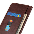 Huse pentru OnePlus 12 5G, Wallet Litchi Leather, maro