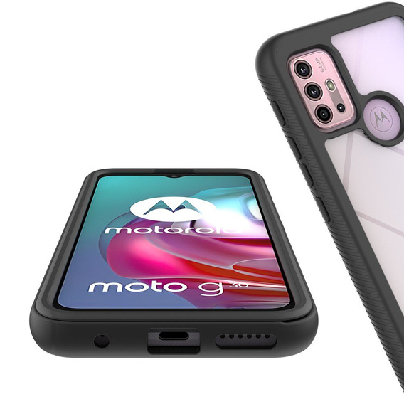 Carcasă pentru Motorola Moto G10 / G20 / G30, Shockproof, cu folie, albastru