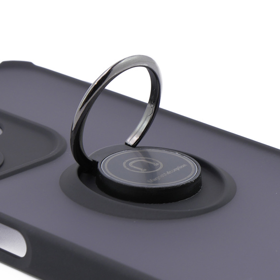 Husa pentru Infinix Hot 30i, Frosted Ring, negru