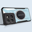 Carcasă pentru Motorola Moto G15 / Motorola Moto G15 Power, cu placă magnetică, transparent / negru