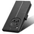 Cu clapetă pentru OnePlus 12 5G, Wallet Smart Magnet, negru