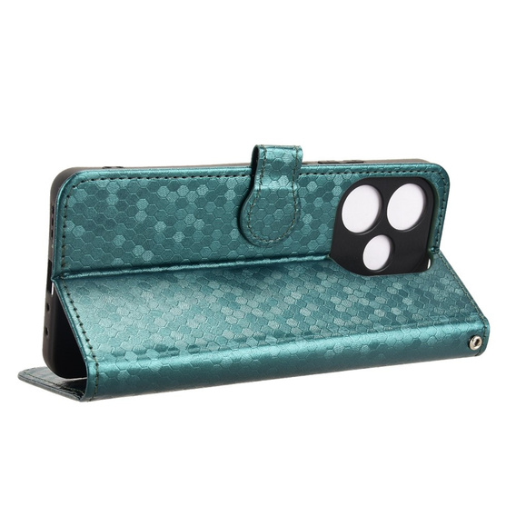 Husa cu clapetă pentru Oppo A5 Pro 5G, Wallet Rhombus, verde