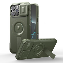 Carcasă blindată pentru iPhone 16 Pro Max, Dexnor CamProtect MagSafe, verde