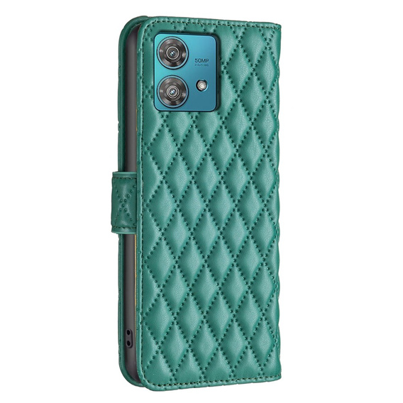 Cu clapetă pentru Motorola Edge 40 Neo, Wallet, BINFEN COLOR, verde