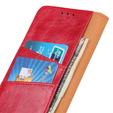 Cu clapetă pentru Samsung Galaxy S25 Edge, Crazy Horse Wallet, roșu