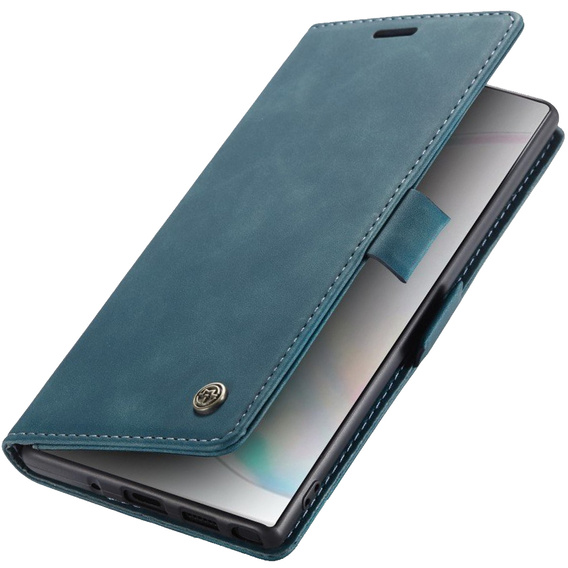 Husa CASEME pentru Samsung Galaxy Note 10 Plus/5G, Leather Wallet Case, verde