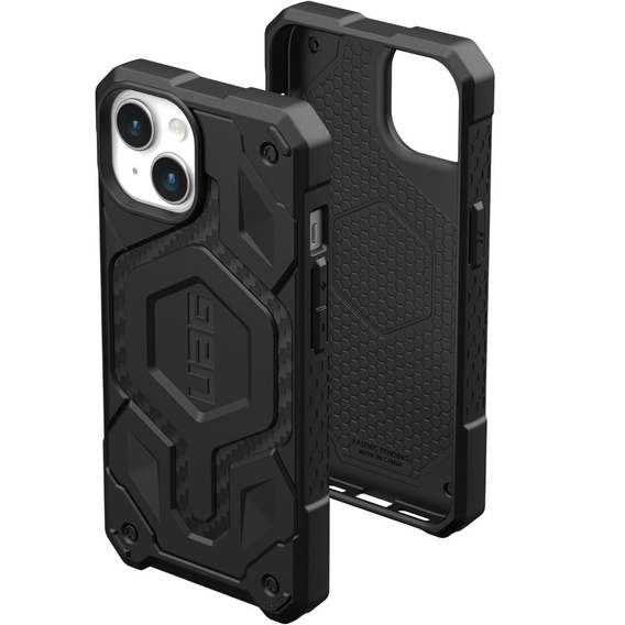 Urban Armor Gear Huse pentru iPhone 15 Plus, Monarch Pro Carbon MagSafe, negru