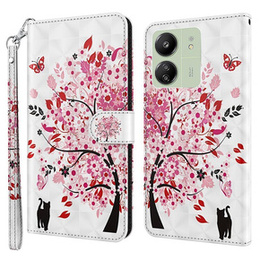 Cu clapetă pentru Xiaomi Redmi 13C / Poco C65, Wallet, Cat & Tree