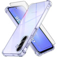 Carcasă pentru Samsung Galaxy A36, Erbord Dropproof, transparentă + Sticlă