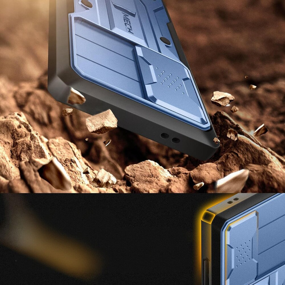 Husa pentru Samsung Galaxy S24 Ultra, Tongate MECH Series Clip, albastru