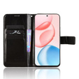 Cu clapetă pentru Honor 400 5G, Crazy Horse Wallet, negru