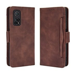 Cu clapetă pentru Xiaomi Mi 10T 5G/10T Pro 5G, Card Slot, maro