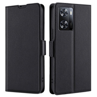 Cu clapetă pentru Oppo A57s, Wallet Thin Magnet, negru